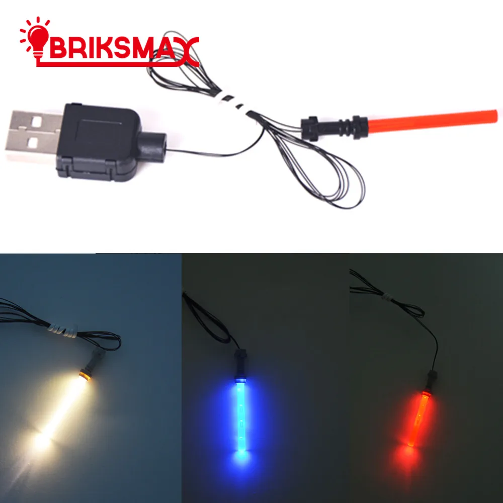 1 шт., светодиодный сабель BRIKSMAX «сделай сам» с питанием от USB для строительной войны - изображение