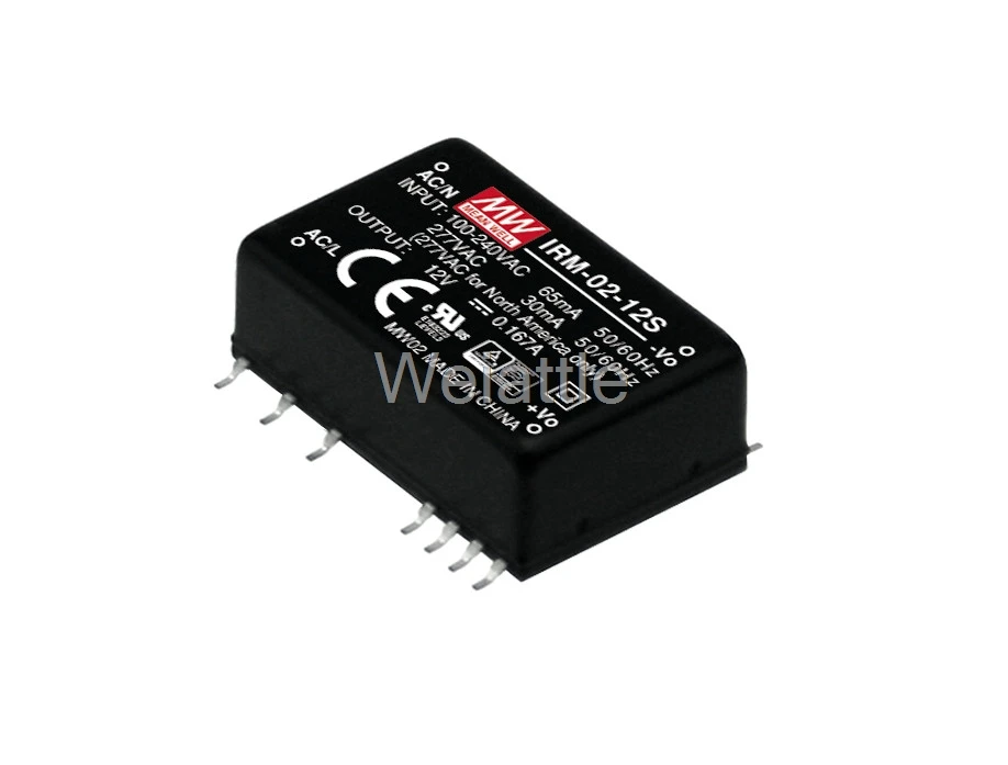 

MEAN WELL original IRM-02-3.3S 3.3V 600mA meanwell IRM-02 3.3V 2W SMD style
