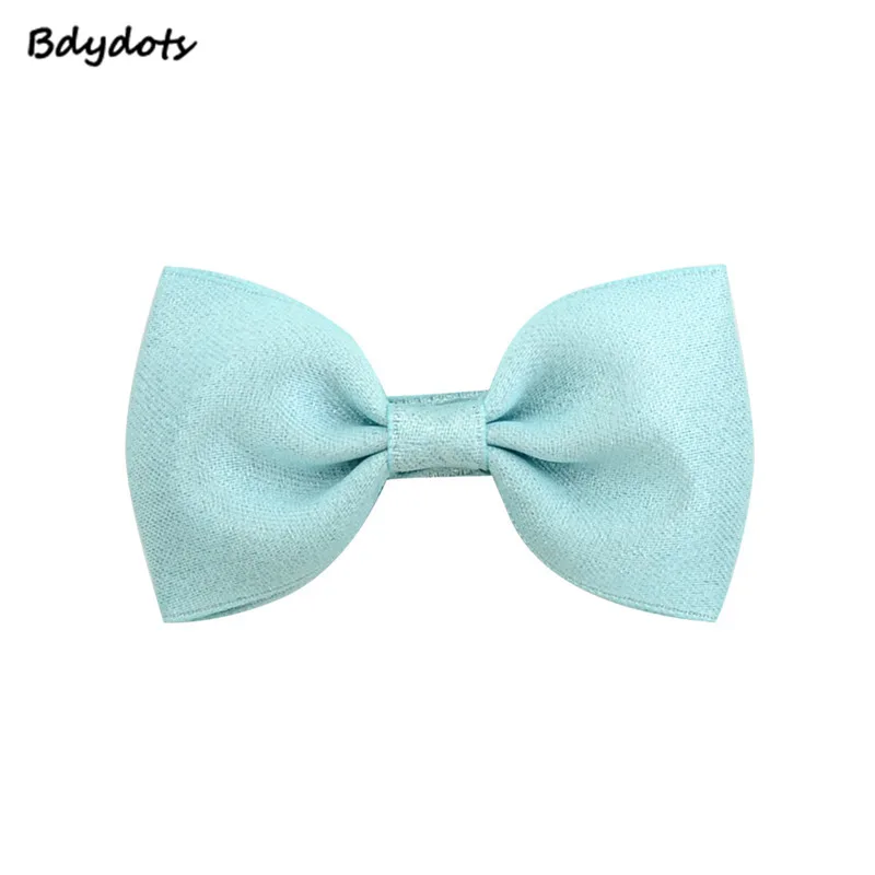 

New 12Pcs/Lot Cheering Candy Barrettes Kids Small Bowknots Solid Bows Whole Wrapped Safety Hair Clips Hairpins Hair Accessories