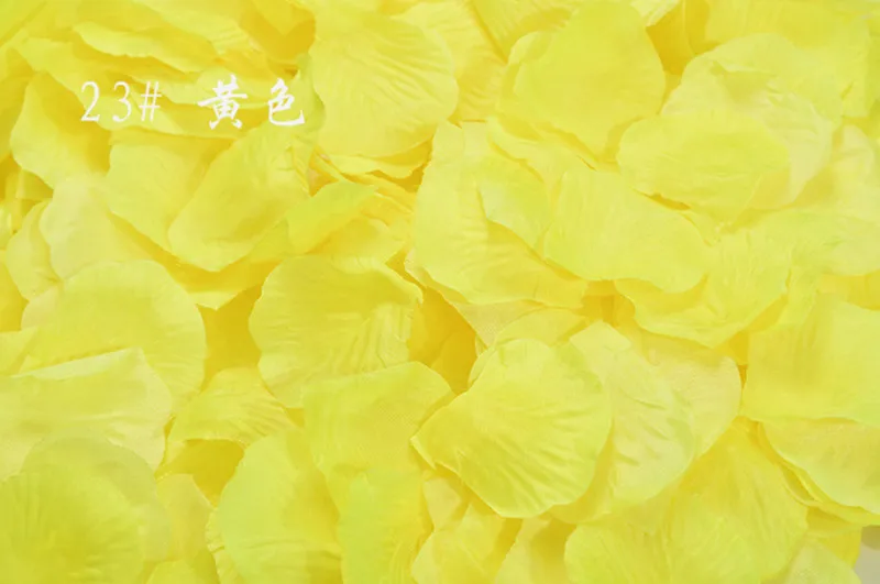 Yellow 500 шт Свадебные картины украшения романтические фиолетовые красные цветы Свадебные вечерние аксессуары розовые лепестки де Роза искусственные - Цвет: Yellow