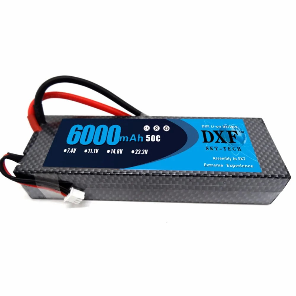 DXF 7 4 V 6000mAh 50C Max 100C LiPo батарейный блок 2S HardCase для 1/8 1/10 RC модель автомобиля Traxxas Slash