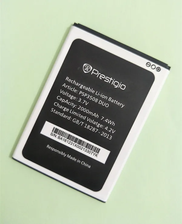 АЗК 3 7 V 2000 мА/ч Оборудование для PSP 3508 DUO Батарея мобильного телефона Prestigio мудрый P3