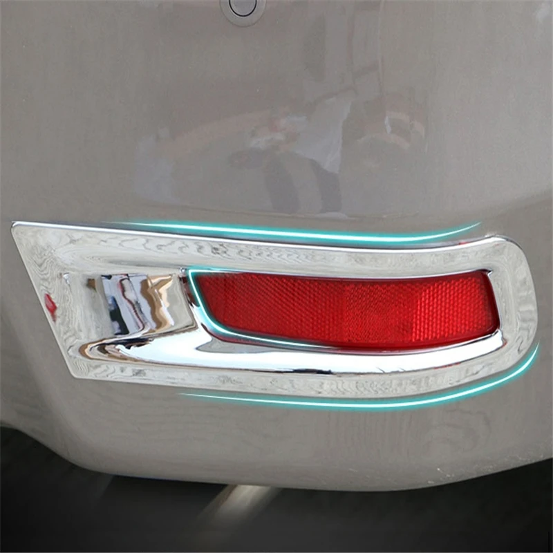 

WELKINRY car auto sedan cover For Toyota Corolla Altis E170 2013 2014 2015 2016 2017 ABS chrome rear tail fog lamp light trim