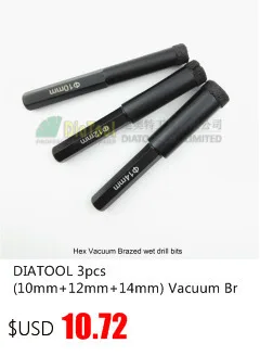 DIATOOL 2 шт шестигранные Вакуумные Паяные буровые долота шестигранный хвостовик алмазные влажные бурильное сверло для камня, бетона, керамики
