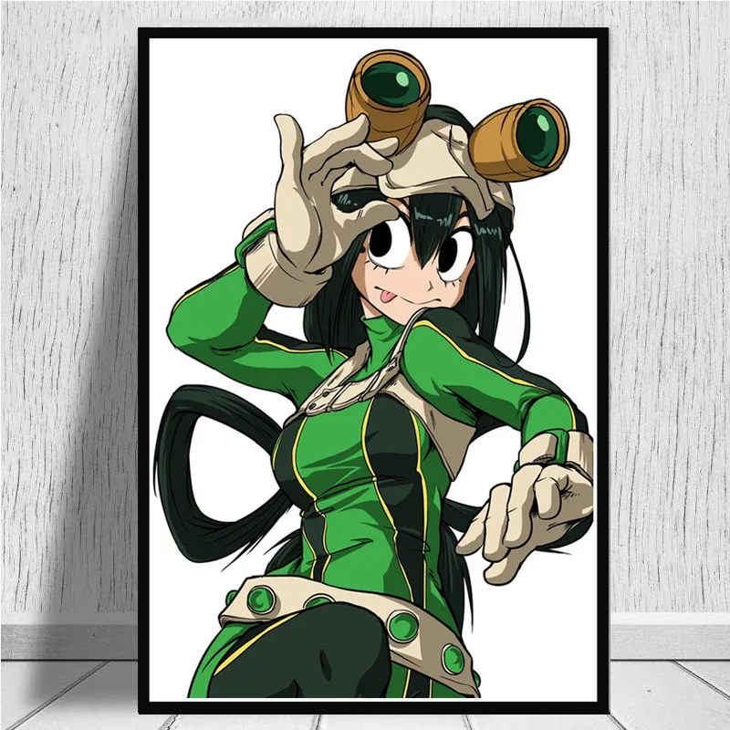 Плакатный принт Boku No Hero Academy Japan аниме, комикс фильм картина маслом картинка на холсте на стену картинки для гостиной домашний декор - Цвет: Светло-зеленый