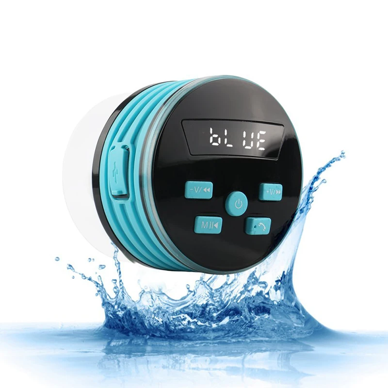 Водонепроницаемый Bluetooth динамик IPX7 беспроводной для ванны с присоской колонки