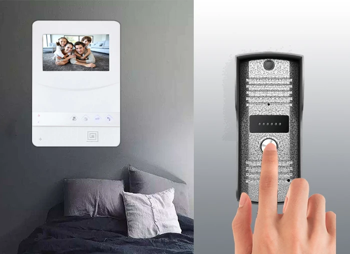 Xinslu умный дом безопасности домофон система дверной Звонок Цвет 4 3 &quotLCD видео