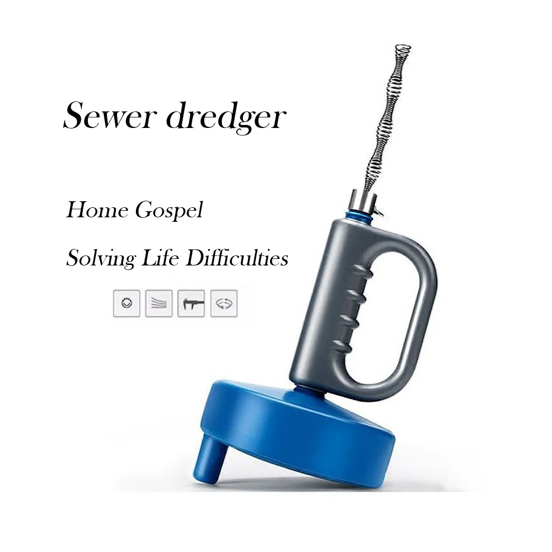 Кухонный Туалет канализационный засоренный ручной инструмент труба земснаряд слив земснаряд очистка высокое качество июня#11
