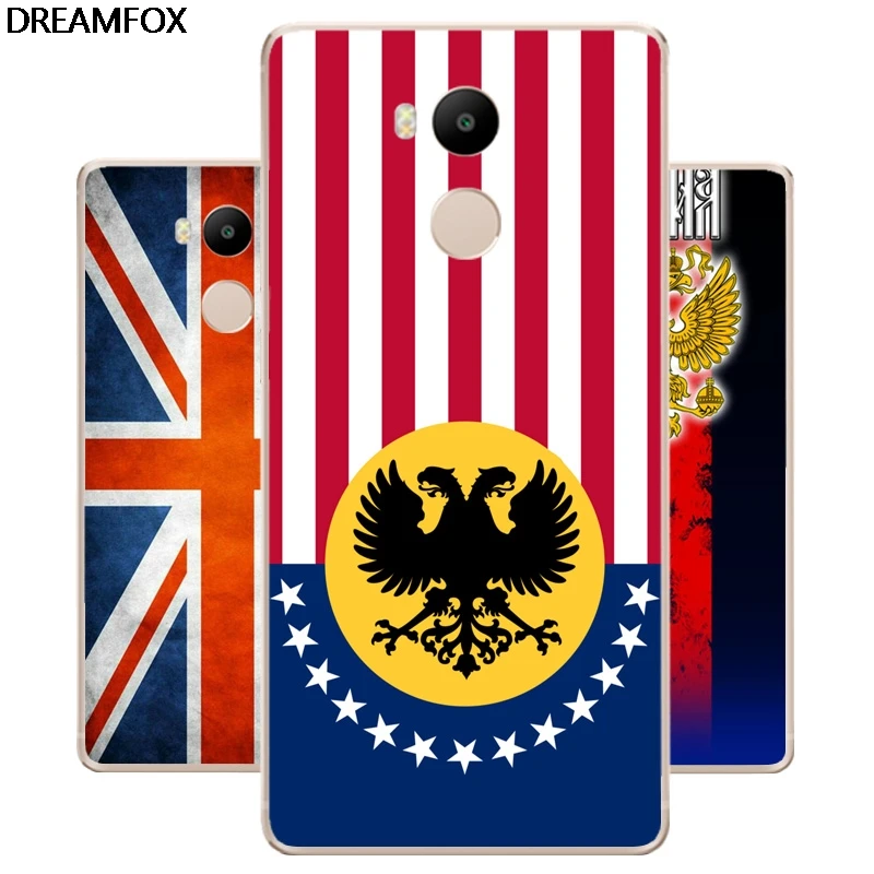 DREAMFOX L602 русский и американский флаг Мягкий ТПУ силиконовый чехол для Xiaomi Redmi Note 3 4