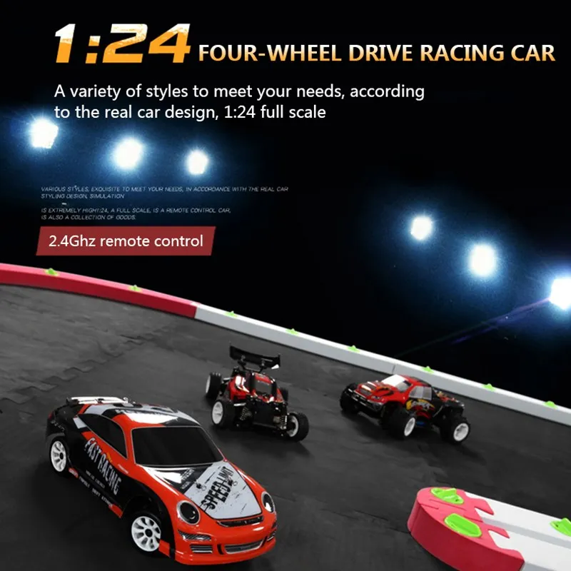 WL A202 rc автомобилей 1:24 Электрический привод на четыре колеса дистанционного управления автомобиля 2,4G дистанционного управления desert внедорожник drift Скорость 35 км радиоуправляемые машины трансформеры