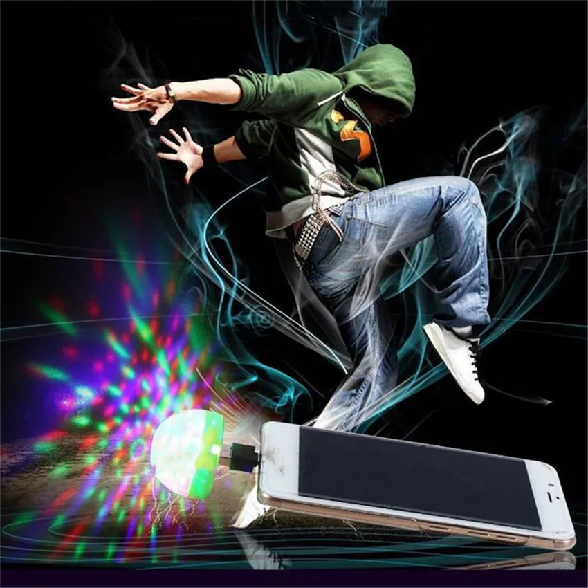Мини диско светильник светодиодный вечерние s USB Портативный кристалл магический