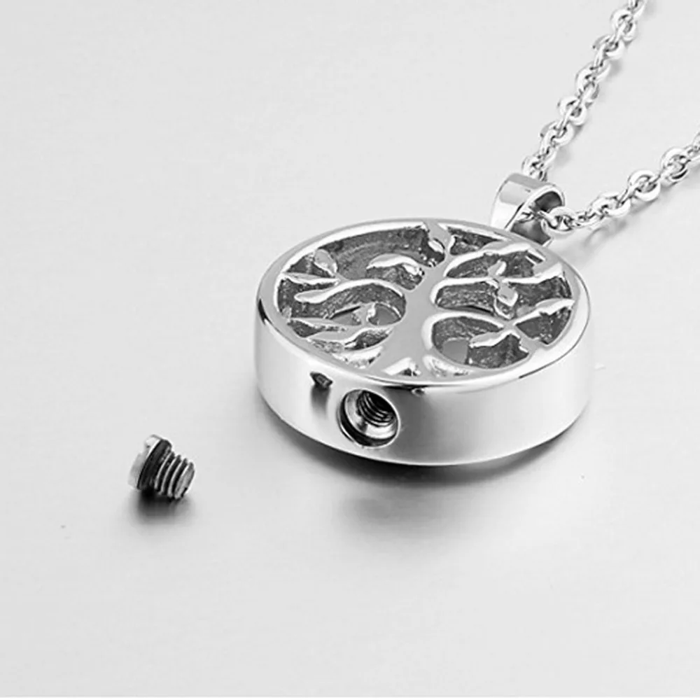 

Tree of Life Cremation Jewelry Keepsake Memorial Urn Locket Necklace for ashes