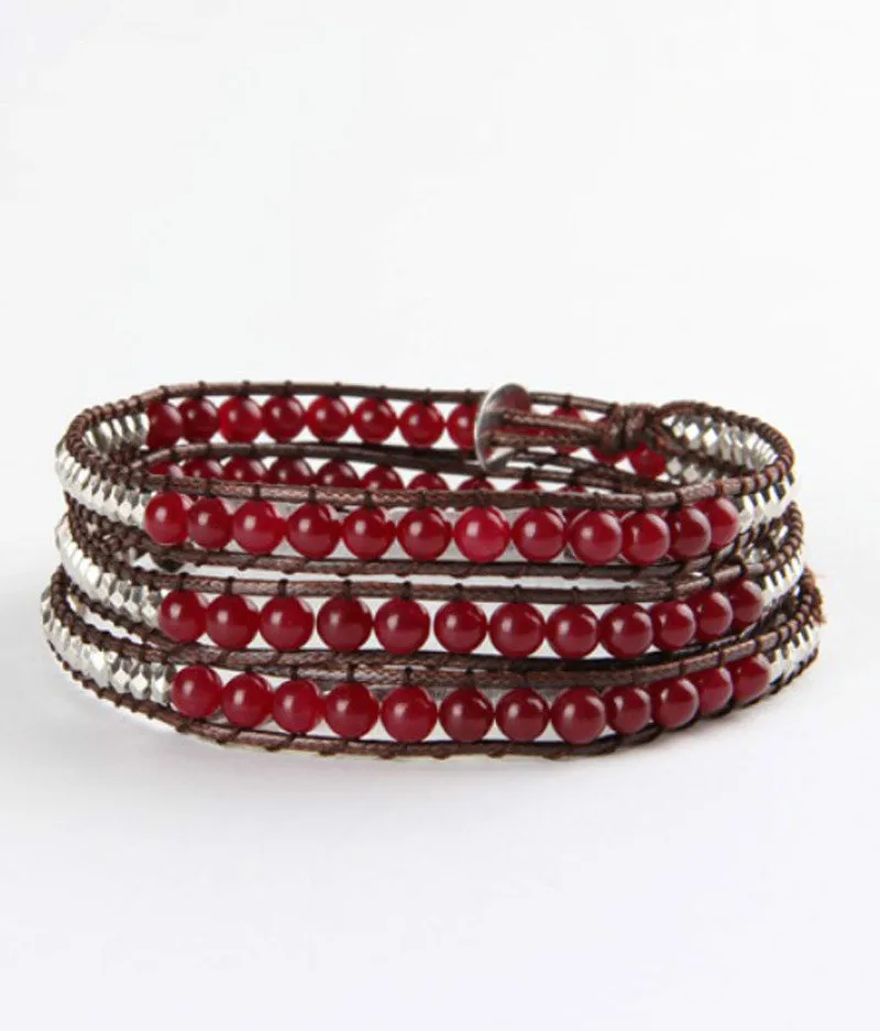 Натуральный красный агат браслет ручной обмотки|bracelet friendship|bracelet boxbracelet repellent |