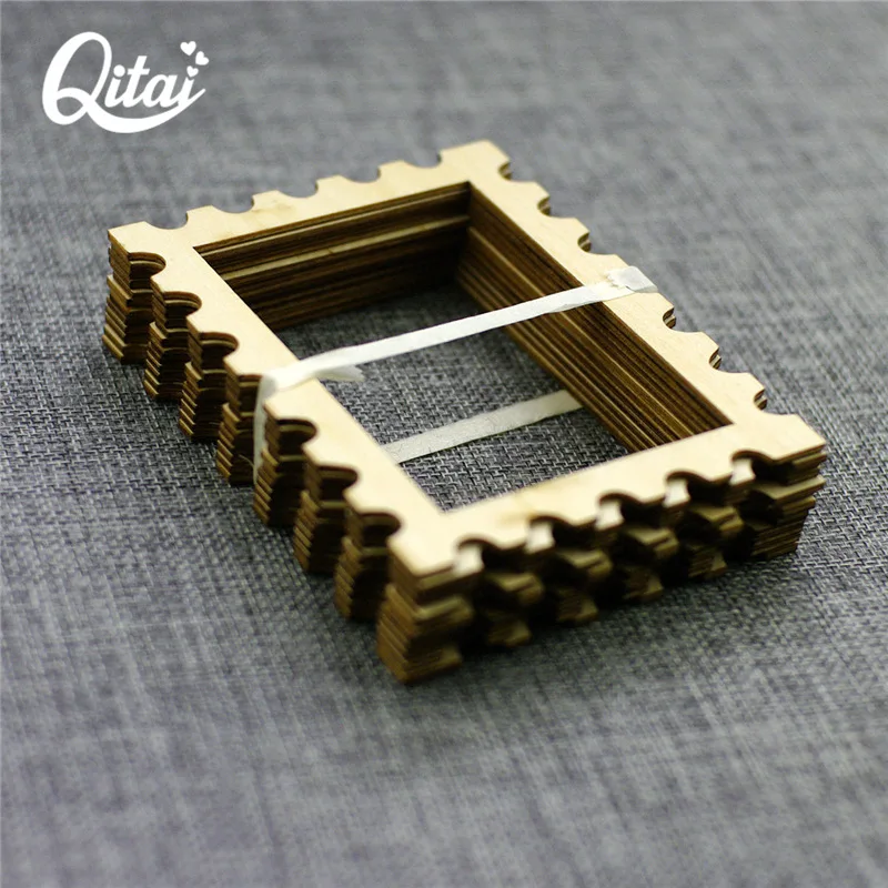 QITAI 12 шт./лот DIY товары 8 5X11 см фоторамка изделия деревянная рамка для шпона
