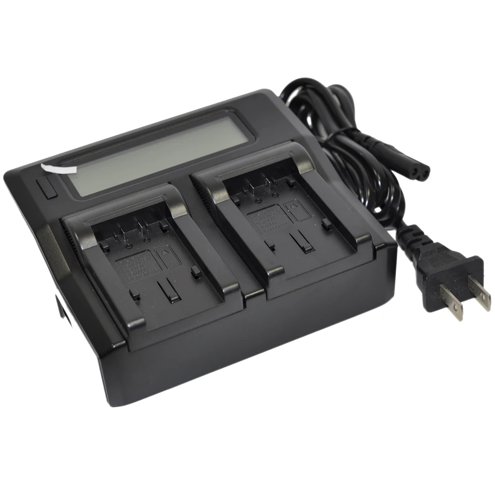 

Battery Charger AC Dual Channel For VW-VBT190 VW-VBT380 HC-V110 V160 V180 W570 W580 W850 WX979 WX90 WX970 WX990 WXF990 WXF999