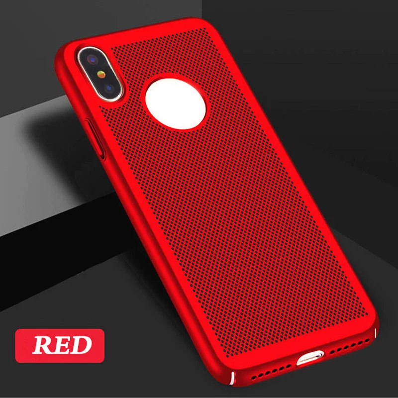 Hollow phone case for iphone X XR XS MAX breathable and lightweight 5 5S SE 6S 6 7 8 Plus Bling |