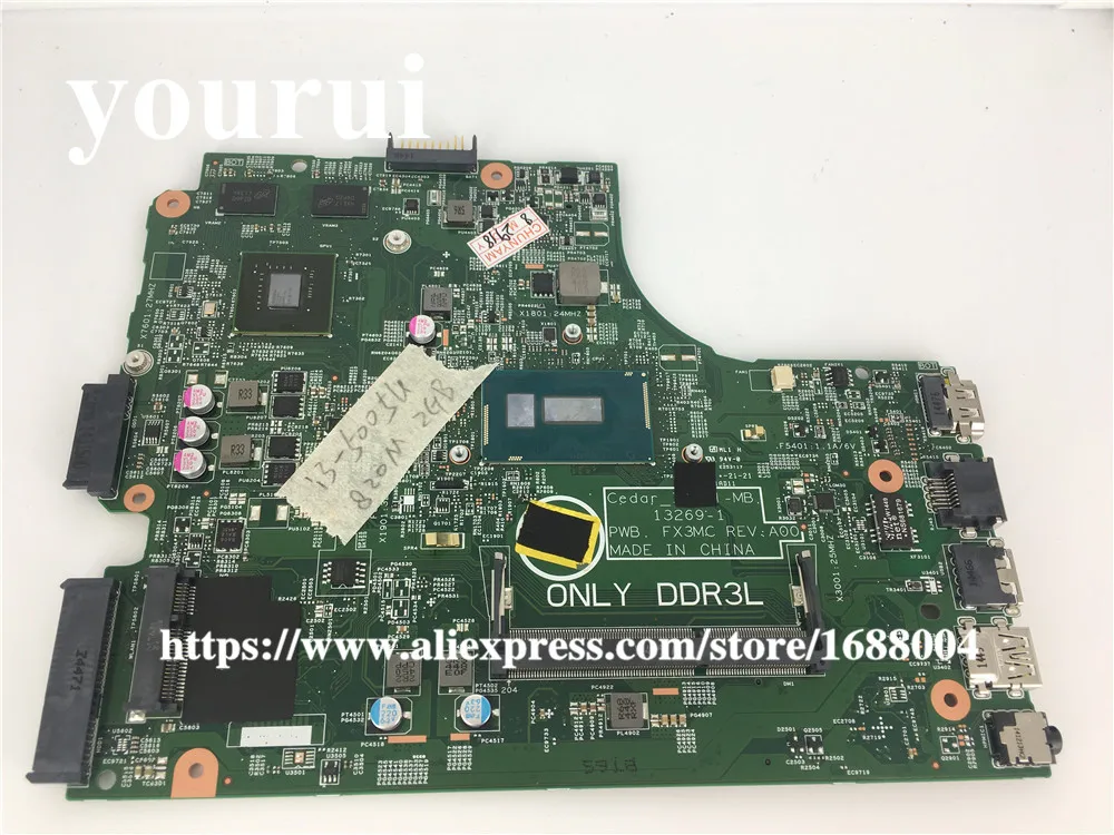 Для DELL 3543 для 3443 5749 ноутбук 13269 1 ПРБ FX3MC REV A00 материнская плата I3 5005u GT820