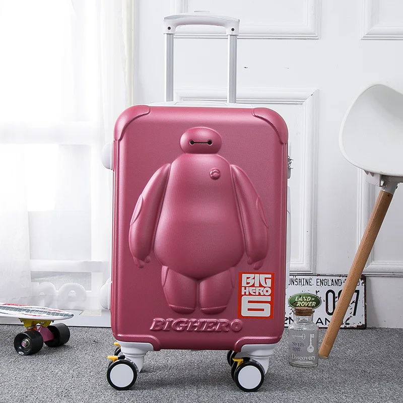 Детский чемодан BayMax 20/24 дюйма мультяшный чехол на колесиках 3D детский для посадки