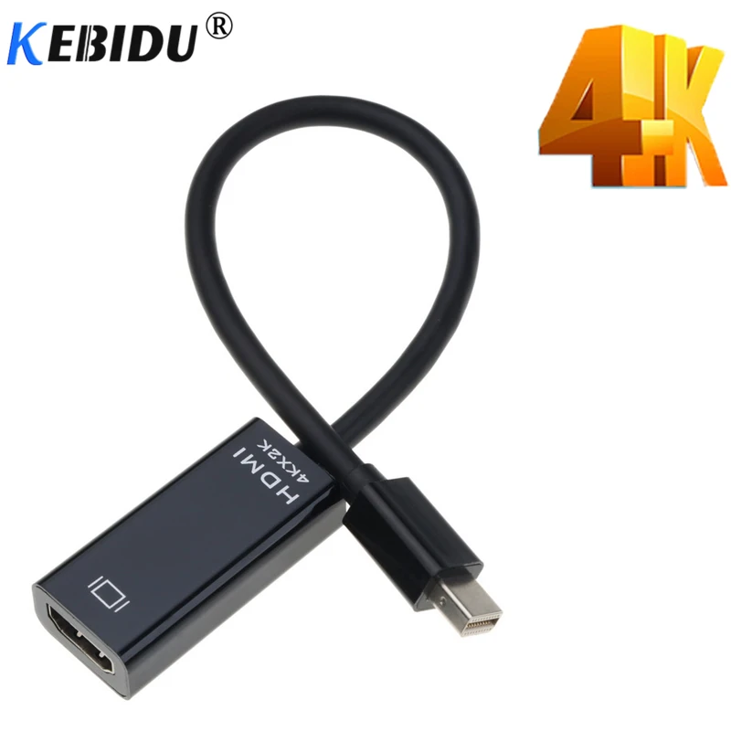 Адаптер kebidu Mini DP HDMI совместимый переходник с 4K дисплеем порт дисплея Для Macbook Pro Air