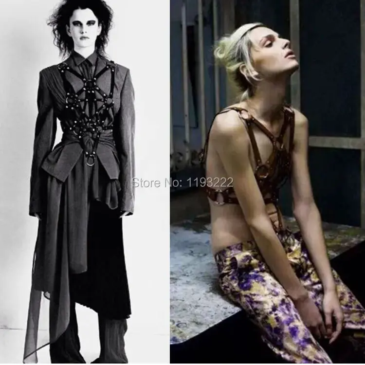 Женский кожаный ремень со звездами черный пояс ручной работы с пентаграммой