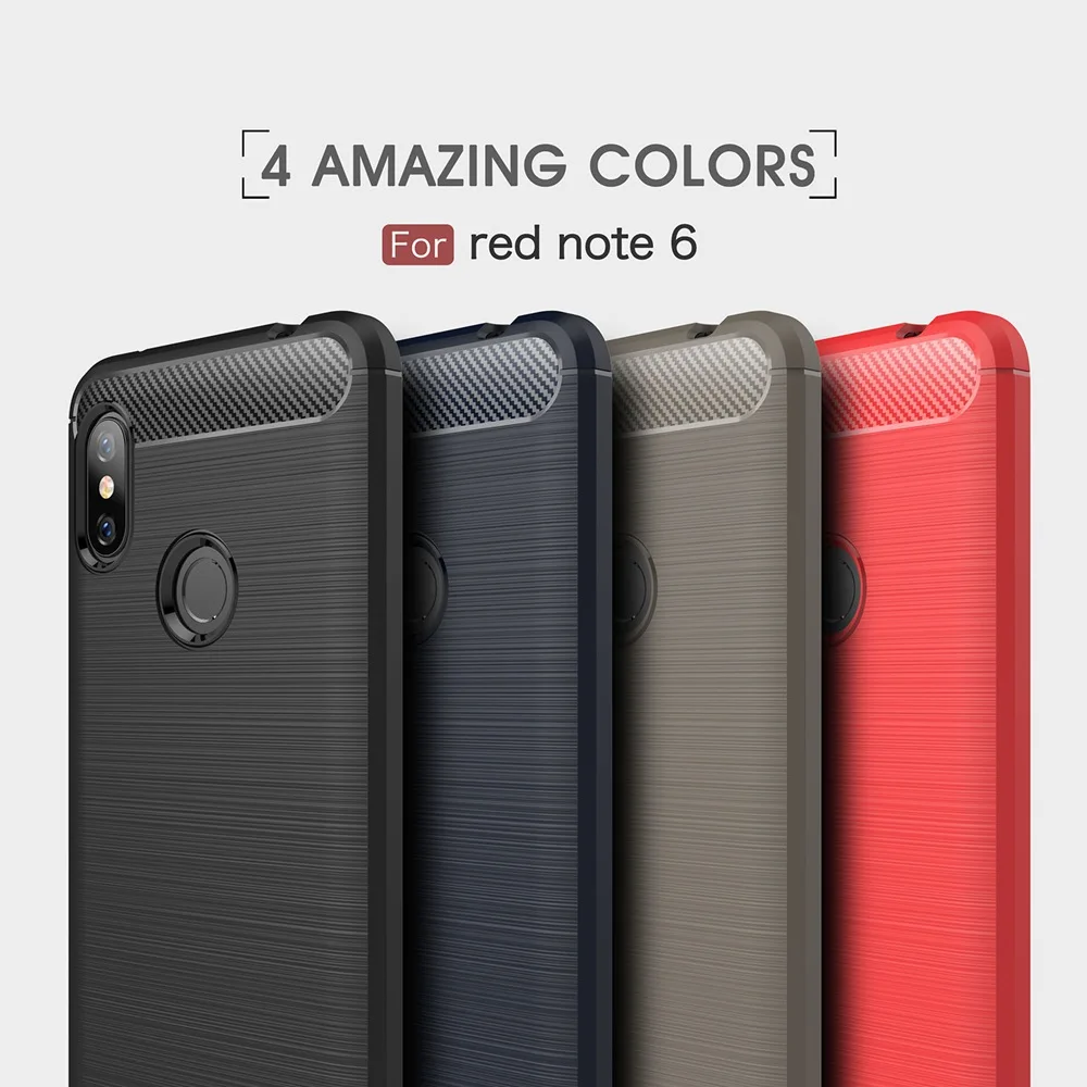 Чехол для телефона Xiaomi Redmi Note 7 силиконовый чехол из углеродного волокна Note7 6 Pro 5 6A