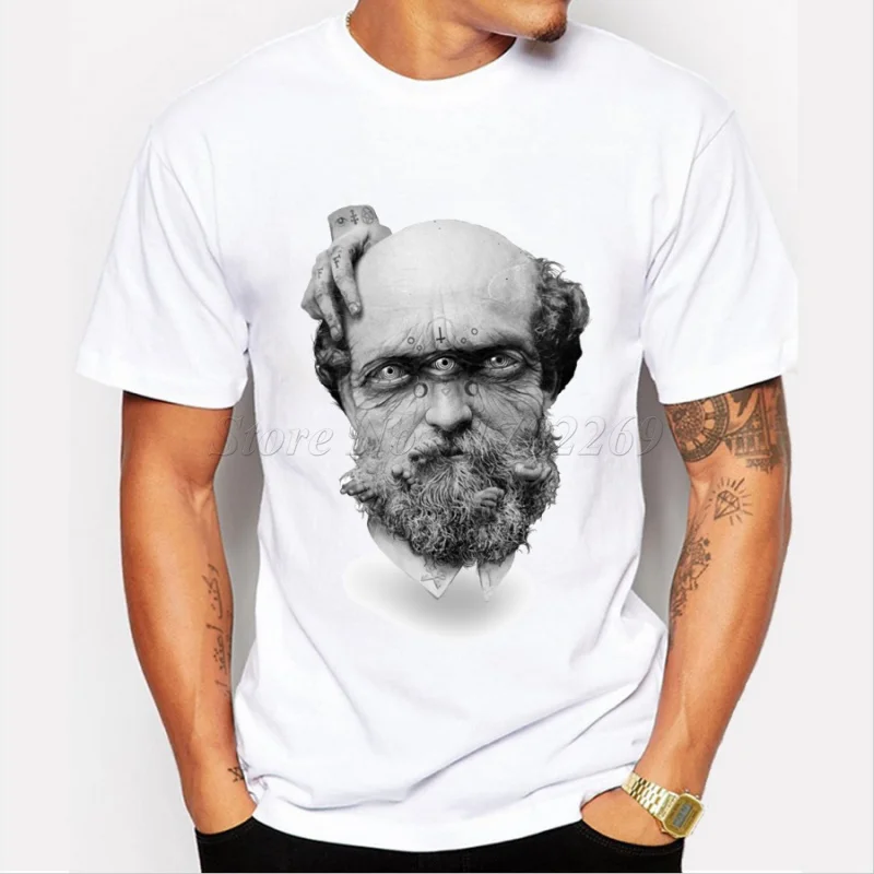 Новинка брендовая забавная Дизайнерская мужская футболка на заказ для Хэллоуина