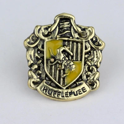 Фильм hp Хогвартс Магическая школа значок брошь Гриффиндор Hufflepuff Слизерин Ravenctaw школа логотип Эмаль Булавка для женщин и мужчин ювелирные изделия - Окраска металла: X08
