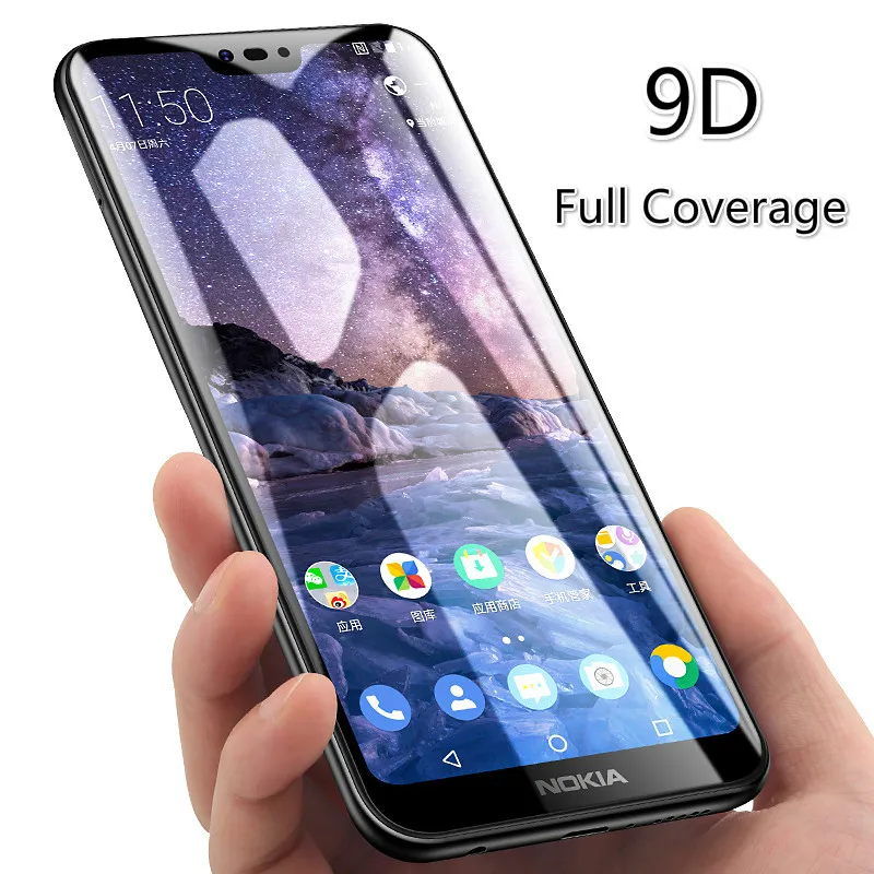 9D полностью наклеиваемая поверхность Экран протектор для Nokia 8,1 7,1 7 6,1 3,1 плюс X3 X6 X7 закаленное Стекло для Nokia 3 5,1 на возраст 6, 8, 7 защитная пленка