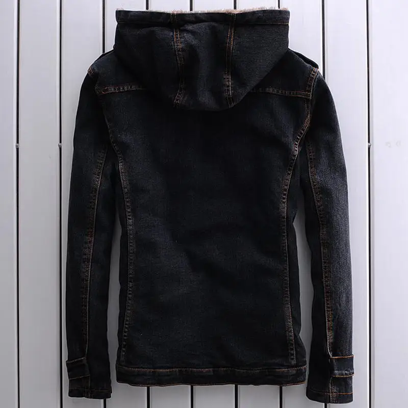 Новинка 2018 зимняя мужская джинсовая куртка Теплая Флисовая Куртка|Плащи и