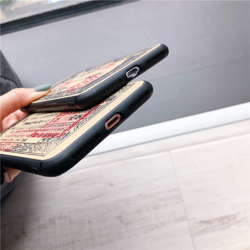 3D тисненый чехол для телефона в виде древних китайских бумажных денег iPhone X XS Max XR 8