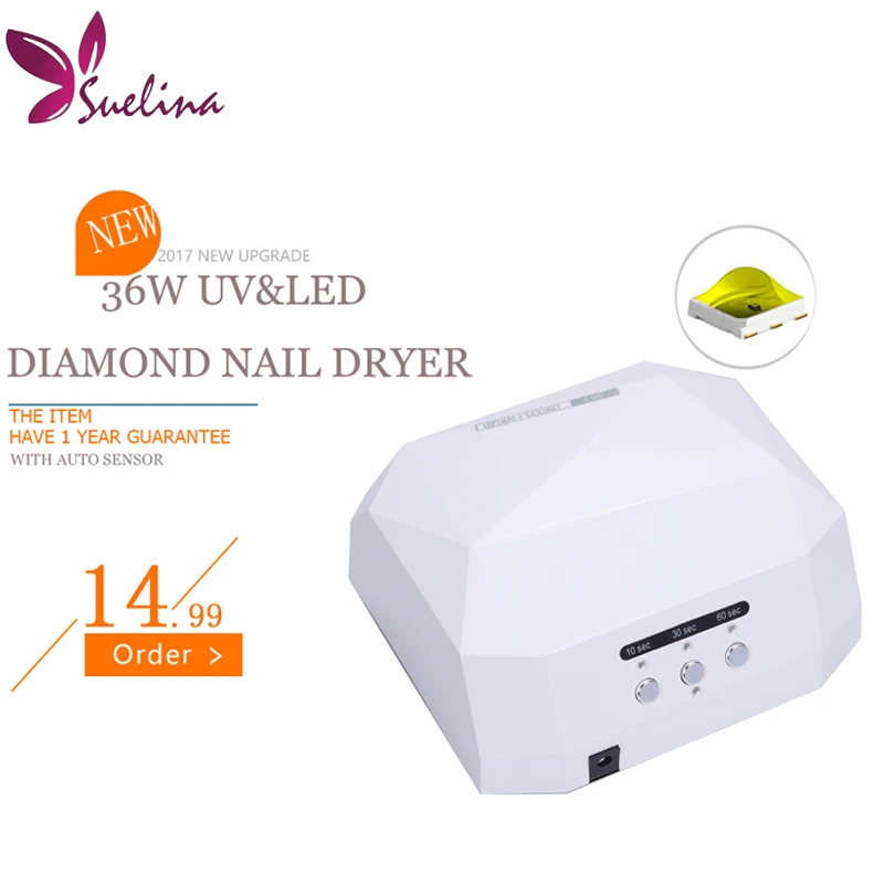 Специальная Сенсорная лампа 36 Вт Алмазный светодиодный + УФ сушка для ногтей 10Sec