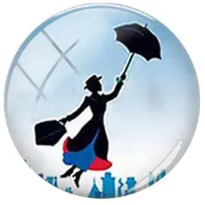 NS412 6 TAFREE классический фильм Mary Poppins картина DIY 25 мм стеклянный кабошон купол для браслета ожерелье Ювелирные серьги фурнитура - Цвет: NS412 6