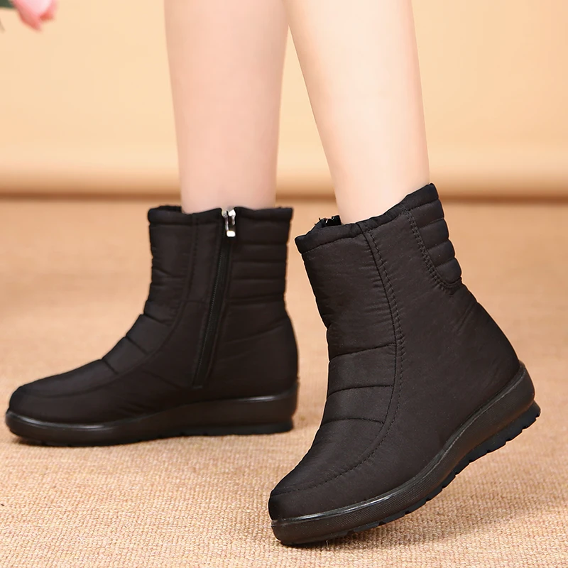 Женские зимние ботинки коллекция 2019 года Модные Повседневные Удобные женская