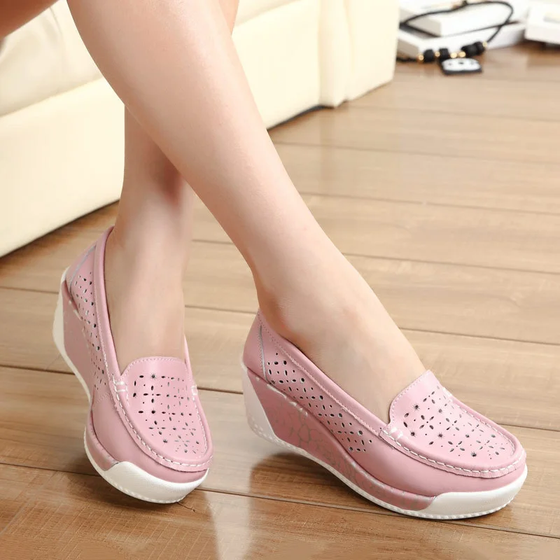 Летние женские кроссовки на платформе танкетке Tenis Feminino женская повседневная