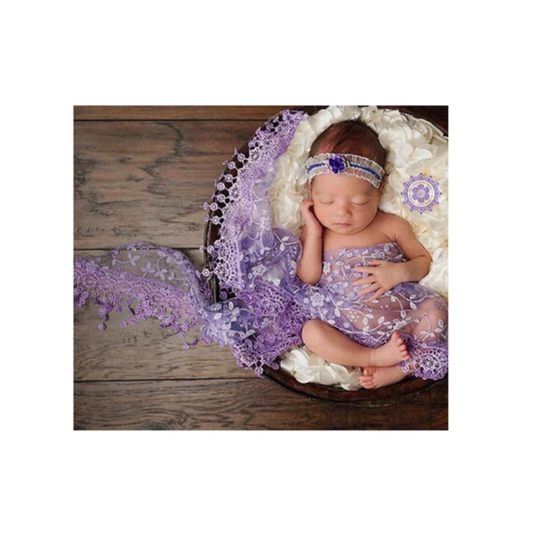 Newborn photography props baby lace swaddle wraps toddler photo shoot infant receiving blanket triangle wrap new born fotografie | Детская