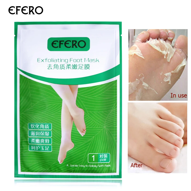 2 упаковки EFERO алоэ Exfolianting отбеливающая маска для пилинга ступней педикюра носки Маска Уход за ногами Маска пилинг ступней носки