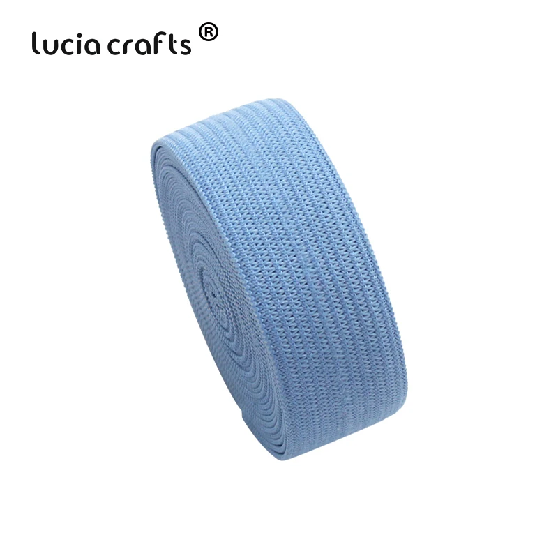 Lucia Crafts, 5 ярдов/партия, 18 мм, одноцветная эластичная лента, отделка, кружево, сделай сам, головной убор, украшения ручной работы, аксессуары T0802