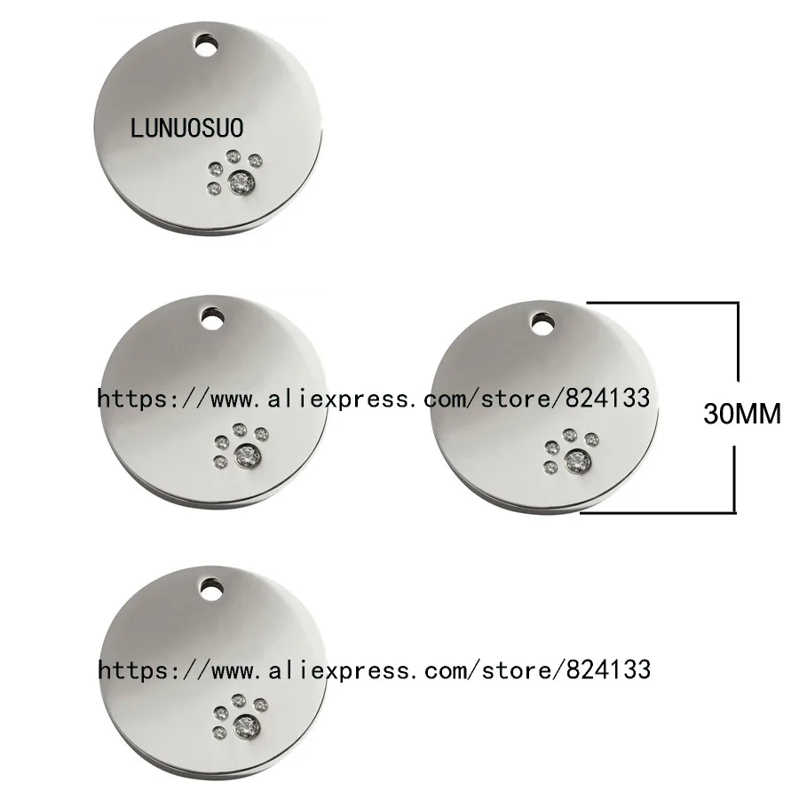 Бесплатная доставка круглая подвеска в виде собаки из нержавеющей стали с