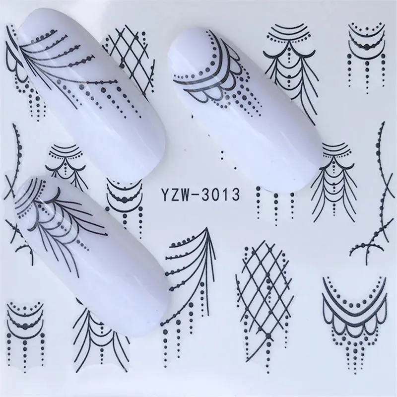 YZW-3013 1 шт цветы/Пасха/бабочка/ожерелье для нейл-арта водяная Татуировка наклейка на ногти водная переводная наклейка украшение - Цвет: YZW-3013