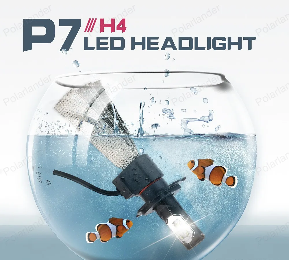 Автомобильные светодиодные фары P7 H13 высокой мощности Diamond Auto 36W X2 белый 6000K Repalcement