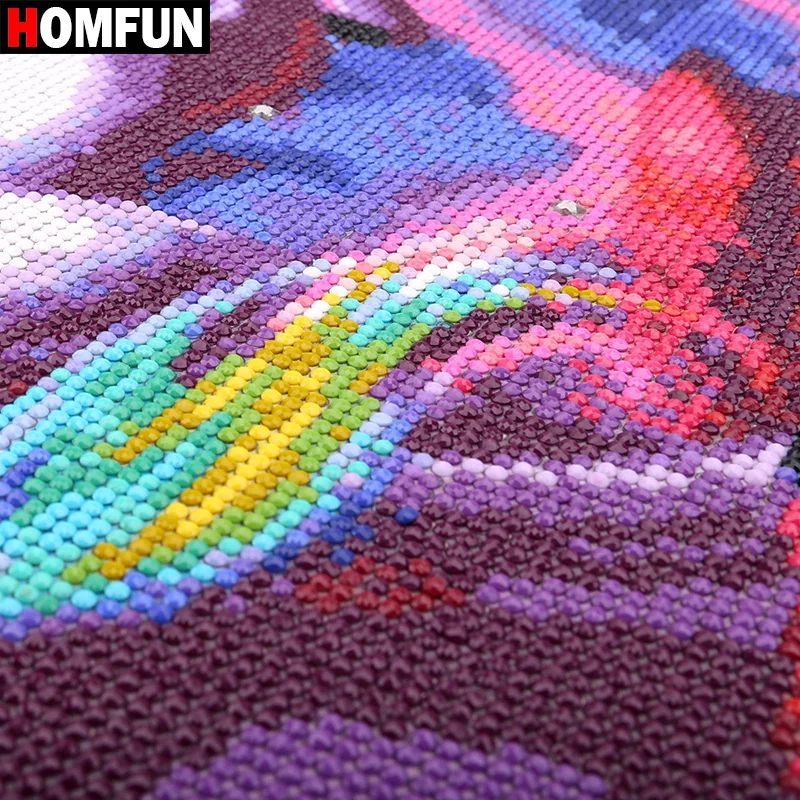 HOMFUN особой формы алмазов картина с изображением единорогов из Стразы 5D DIY алмаз