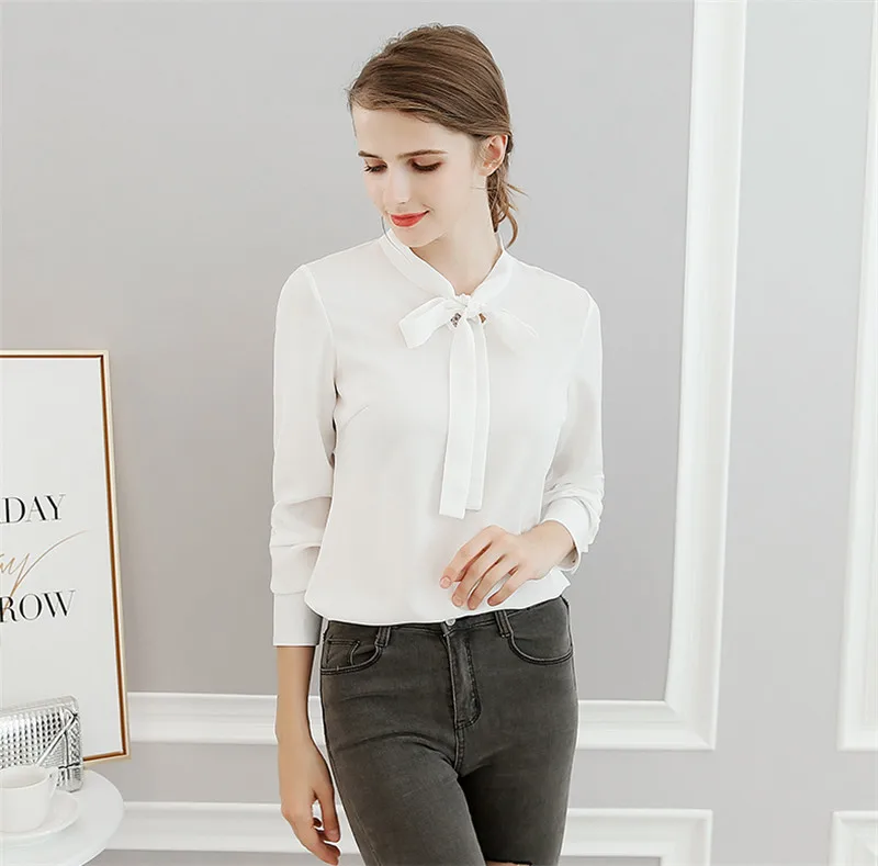 Офис носить Для женщин Летние шифоновые Блузки для малышек Рубашки мальчиков