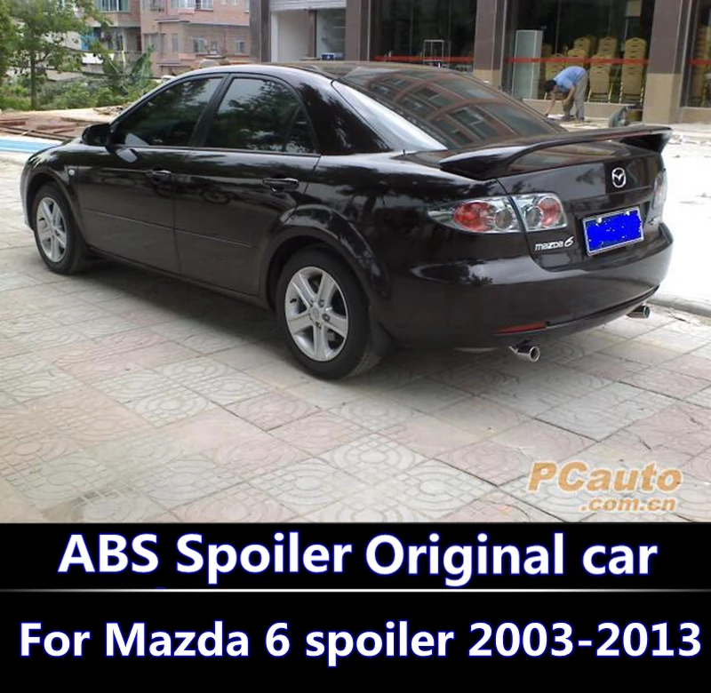 Для Mazda 6 2003-2013 спойлер высокого качества ABS Материал заднее крыло автомобиля