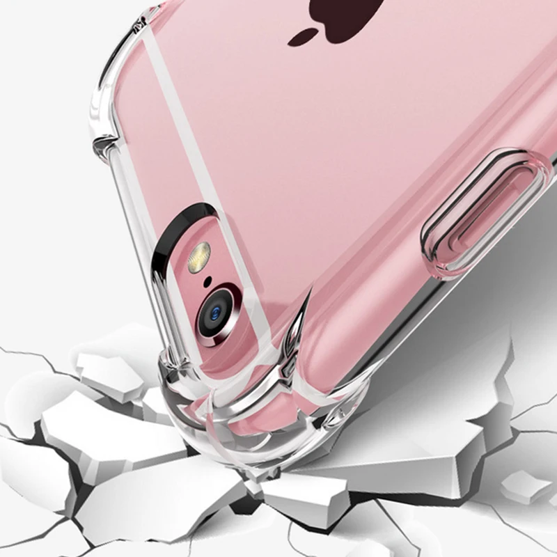 Силиконовый чехол из ТПУ для iPhone XR Xs Max 11 Pro X 8 7 Plus противоударный прозрачный тонкий чехол для iPhone X 6 6s Plus 11 Pro Max Capa