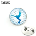 TAFREE металлическая брошь с эмалью мультфильм роллер скейт девочка танцы спортсмен заколка сумка для одежды рубашки булавка значок детская девочка ювелирные изделия ST24