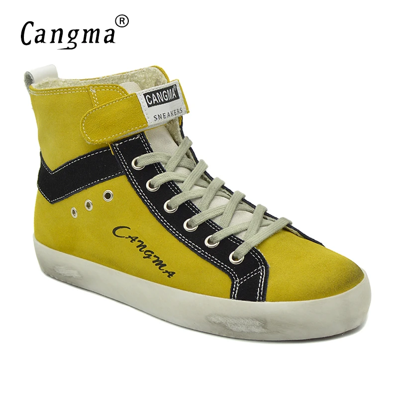CANGMA итальянские брендовые кроссовки женские ботинки из коровьей замши