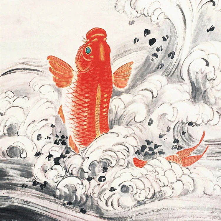 Китайский шелк акварель чернила животные успех богатая рыба карп Золотая рыбка