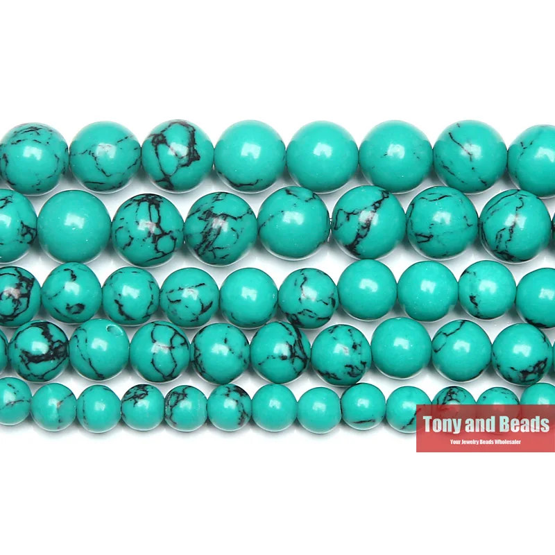 15 &quotНатуральный камень китайский TW зеленая бирюза круглые бусины|green turquoise|loose