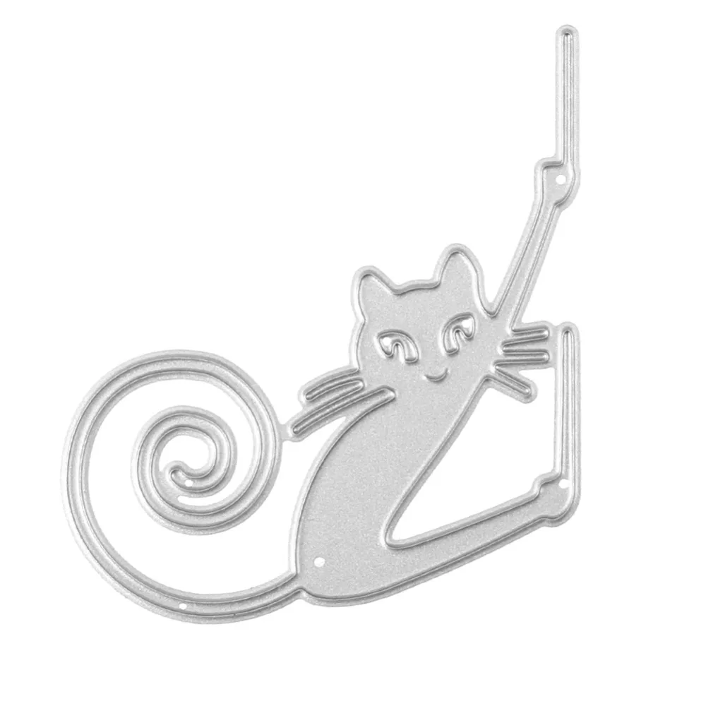 3 шт./компл. милый кот котенок металлические вырубные штампы трафарет для сделай