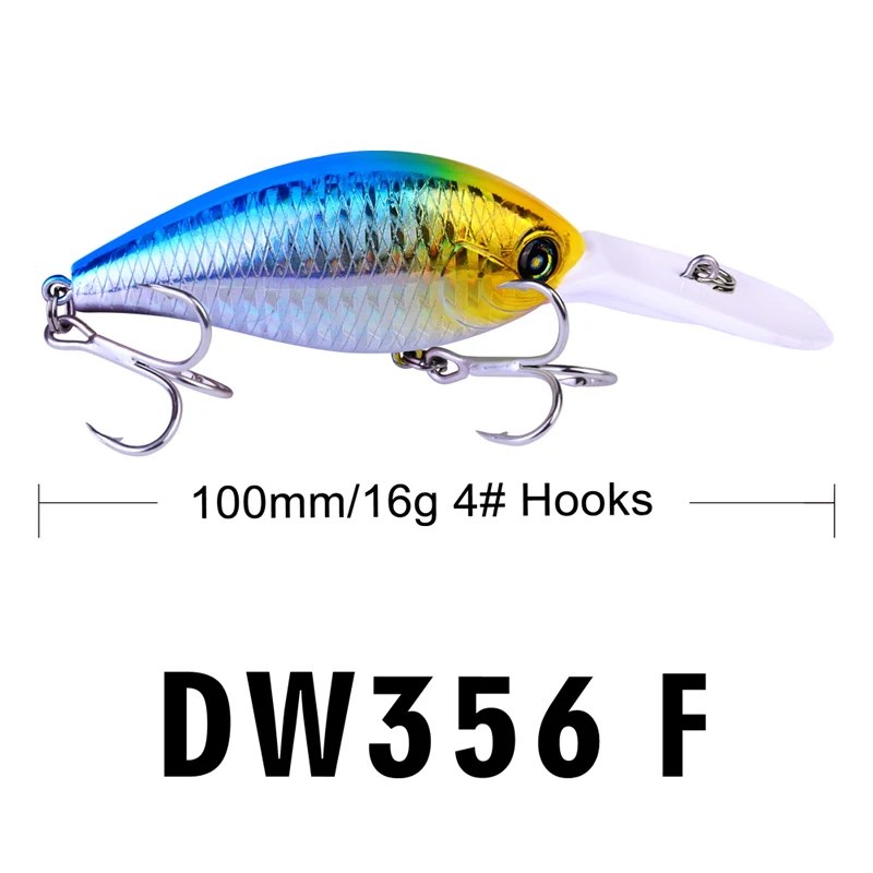 Color F 1 шт. Topwater Crankbait 10 см 16 г жир fWobbler Isca искусственная жесткая приманка окунь пластиковые рыболовные снасти на пескаря - Цвет: Color F